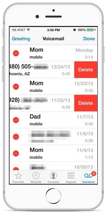 delete multiple voicemails iphone
