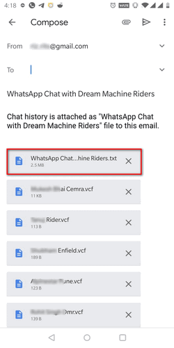 Email Whatsapp Export Chat